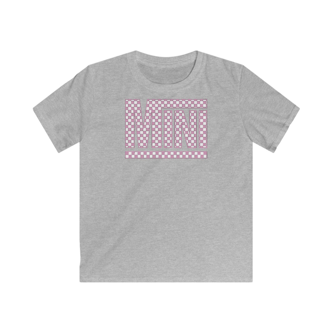 Pink Check Mini - Kids Softstyle Tee