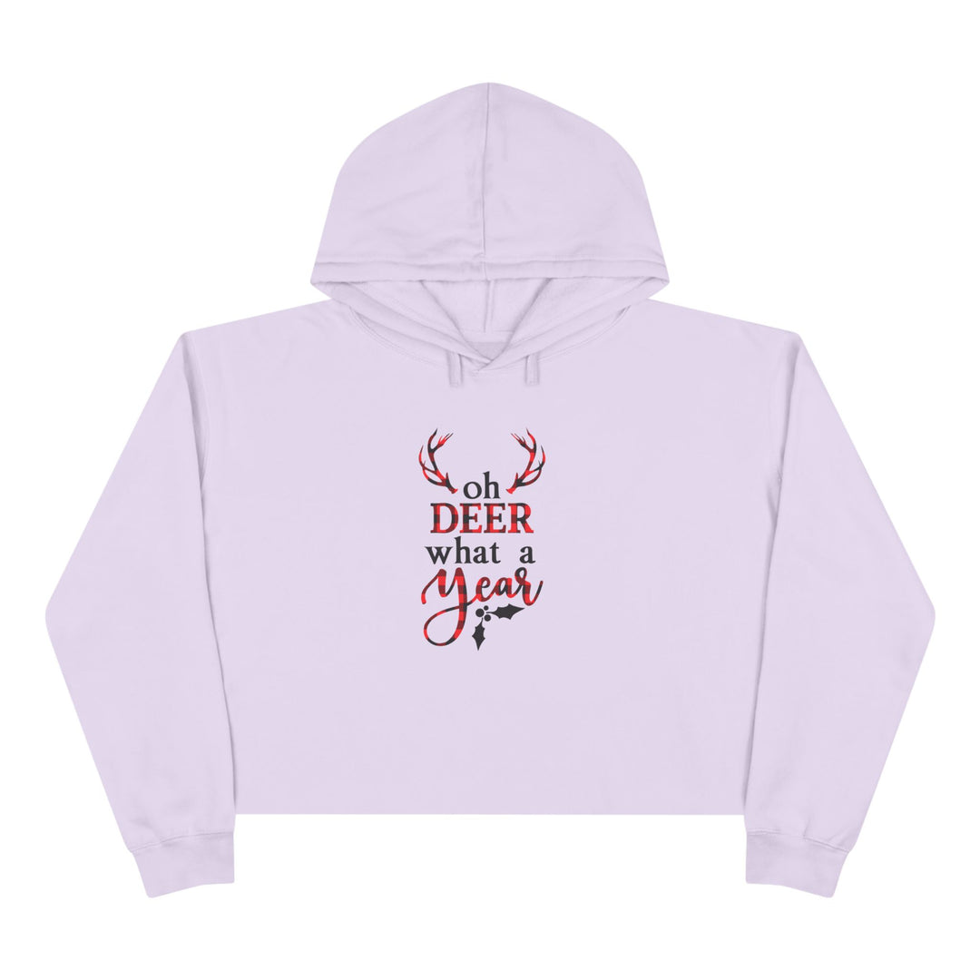 Oh Deer What A Year - Crop Hoodie