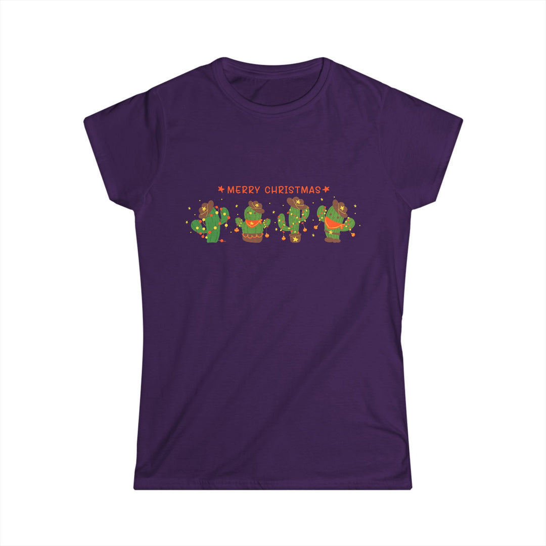 Merry Christmas Cactus - Women's Softstyle Tee