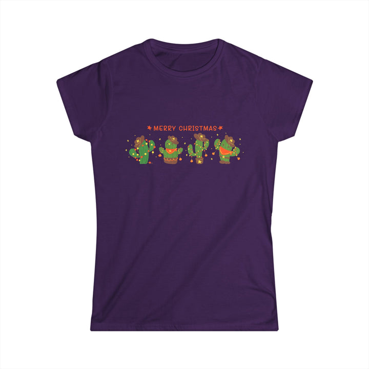 Merry Christmas Cactus - Women's Softstyle Tee
