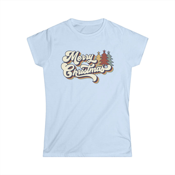 Retro Merry Christmas - Women's Softstyle Tee