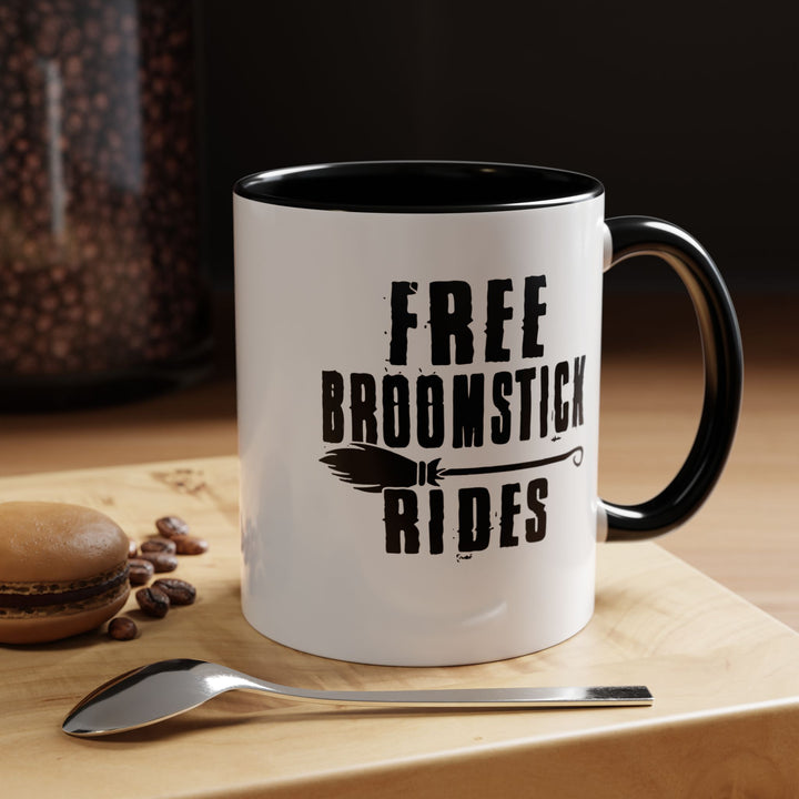 Free Broomstick Rides - Accent Coffee Mug (11, 15oz)