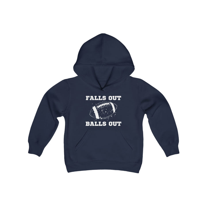 Falls Out Balls Out - Youth Heavy Blend Hooded Sweatshirt