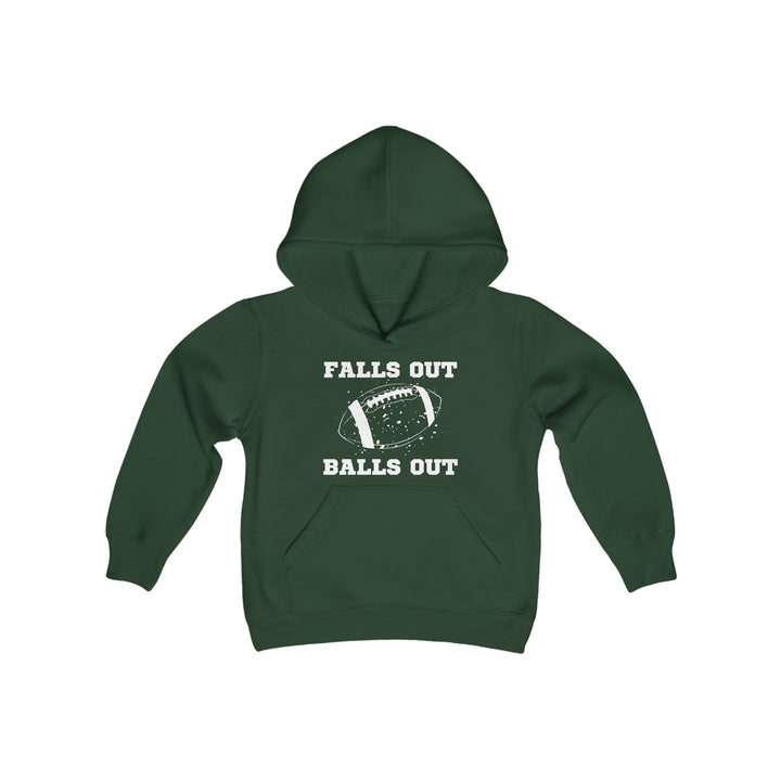 Falls Out Balls Out - Youth Heavy Blend Hooded Sweatshirt