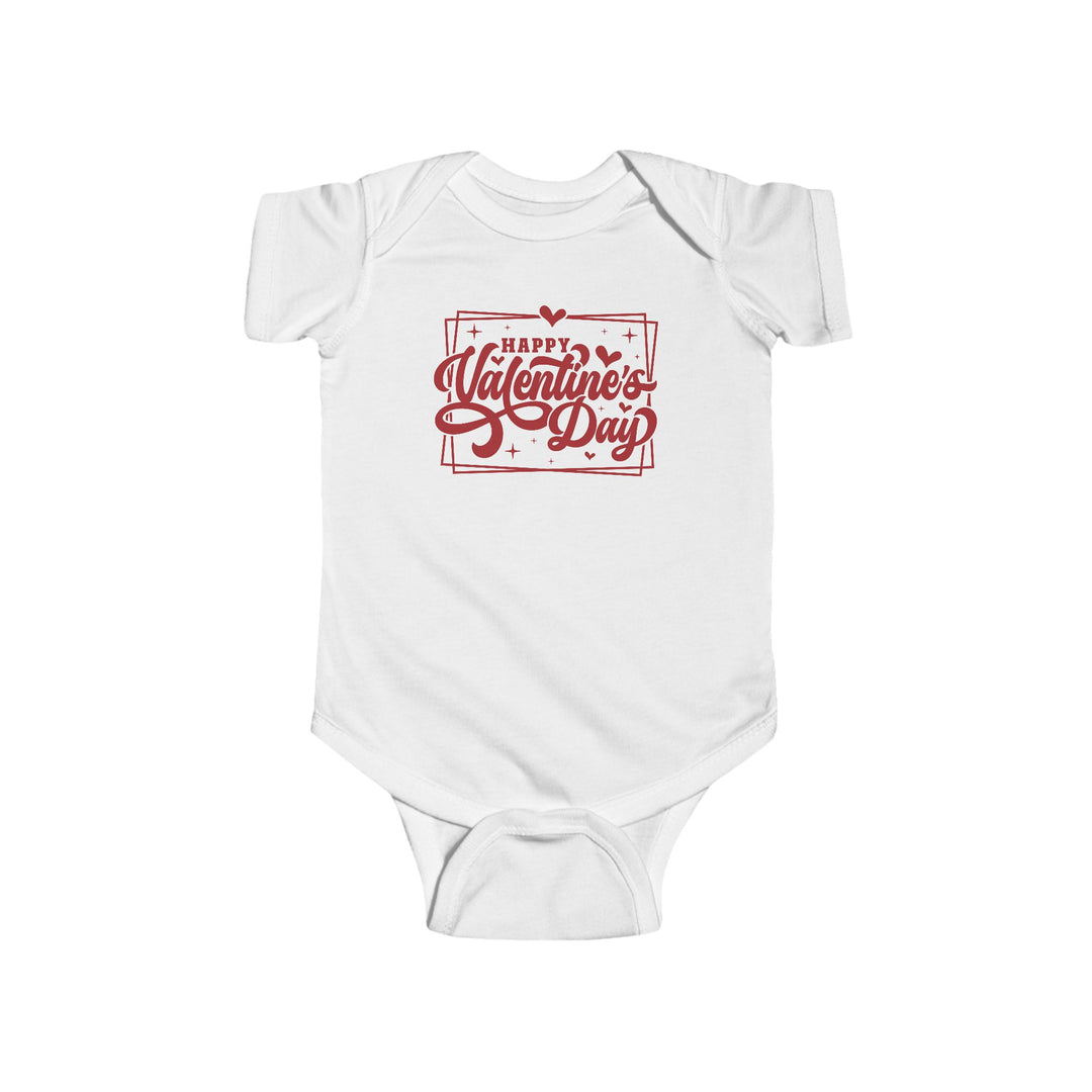 Happy Valentine's Day W/Hearts - Infant Fine Jersey Bodysuit