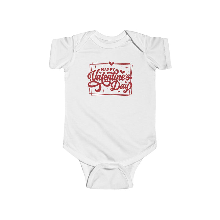 Happy Valentine's Day W/Hearts - Infant Fine Jersey Bodysuit