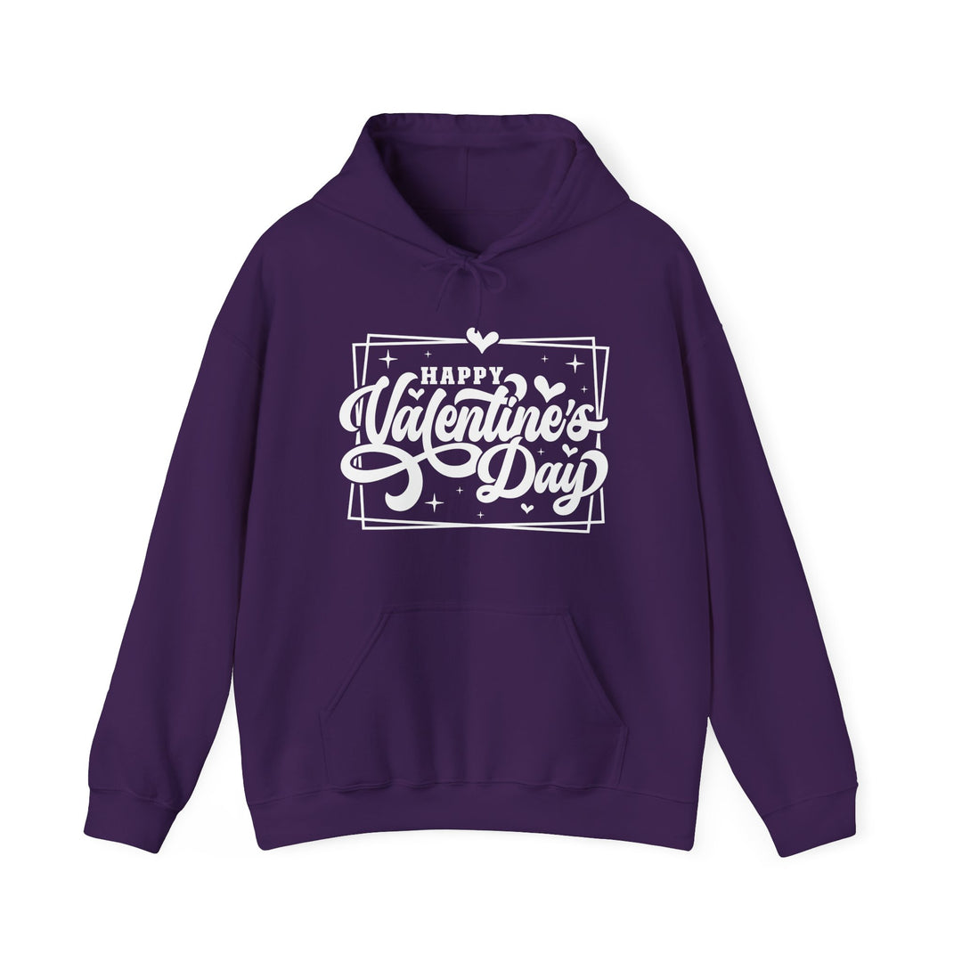 Happy Valentine's Day W/Hearts - Unisex Heavy Blend™ Hooded Sweatshirt