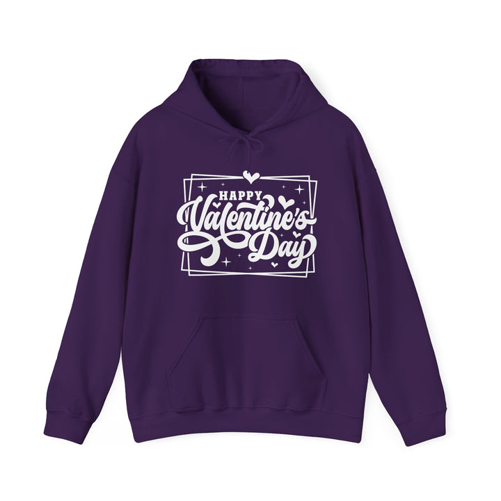 Happy Valentine's Day W/Hearts - Unisex Heavy Blend™ Hooded Sweatshirt