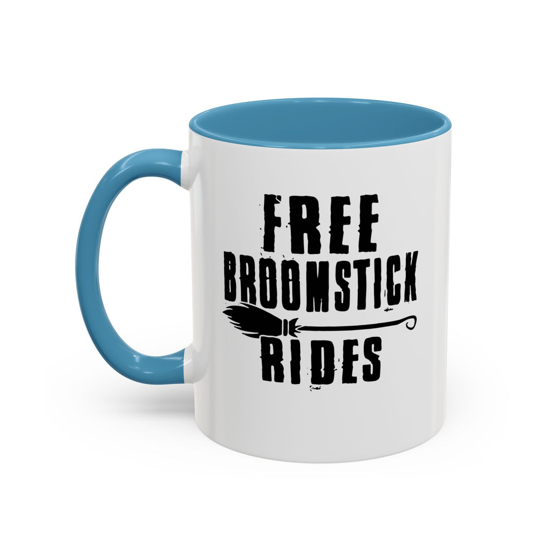 Free Broomstick Rides - Accent Coffee Mug (11, 15oz)