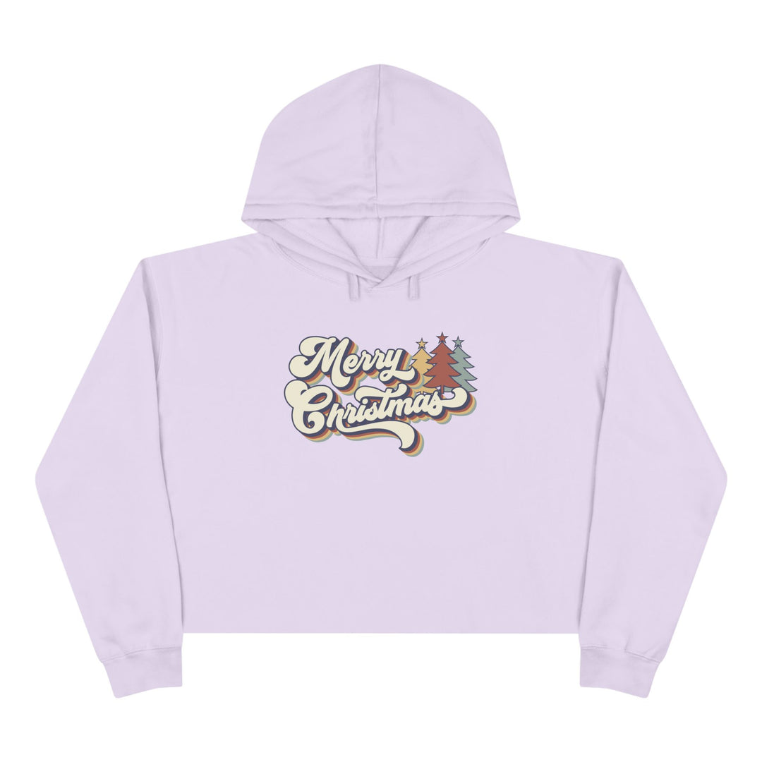 Retro Merry Christmas - Crop Hoodie