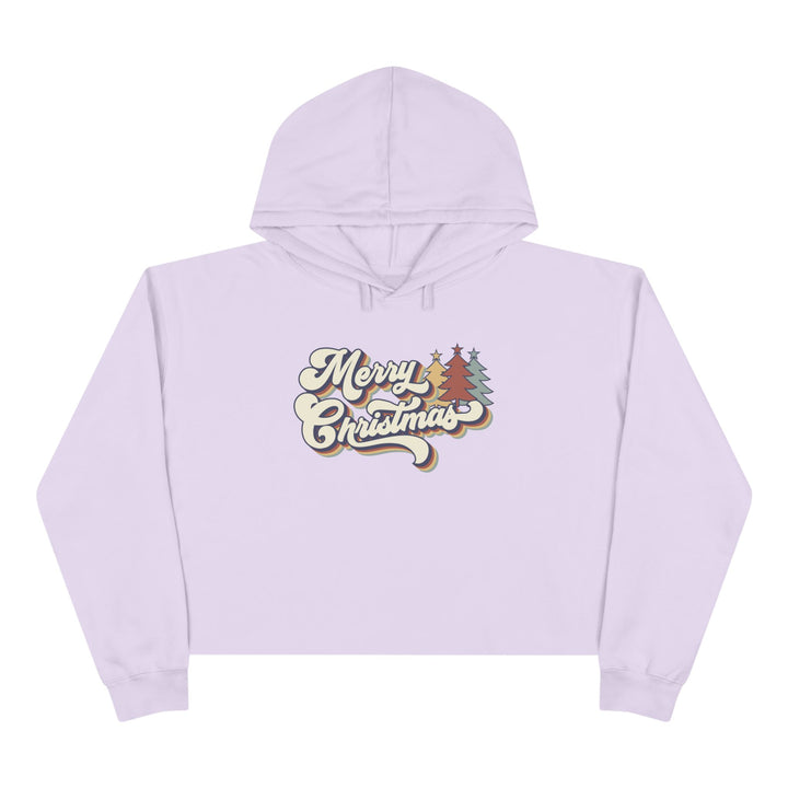 Retro Merry Christmas - Crop Hoodie