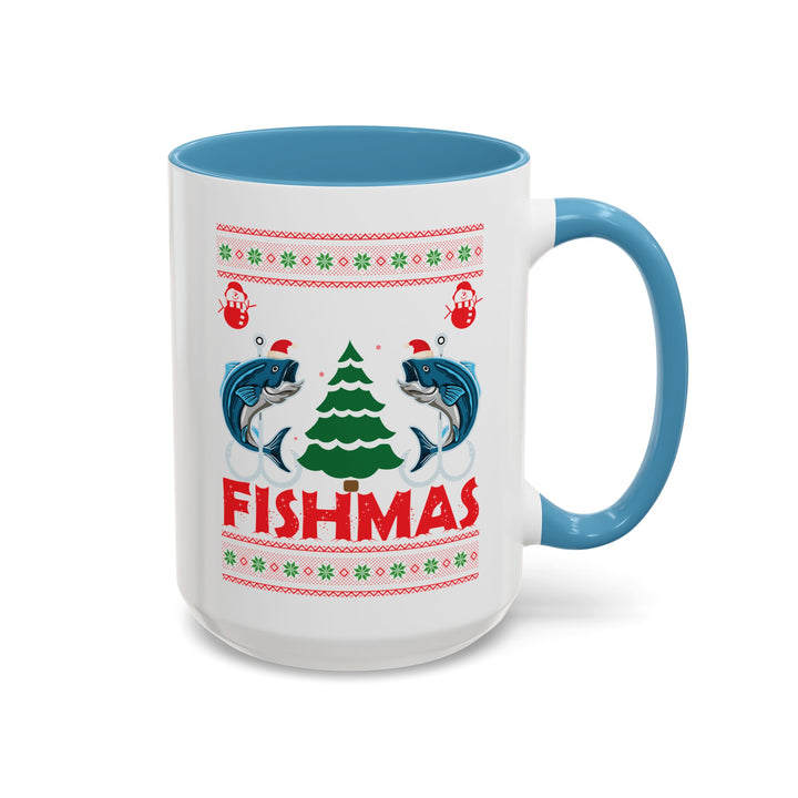 Merry Fishmas - Accent Coffee Mug (11, 15oz)