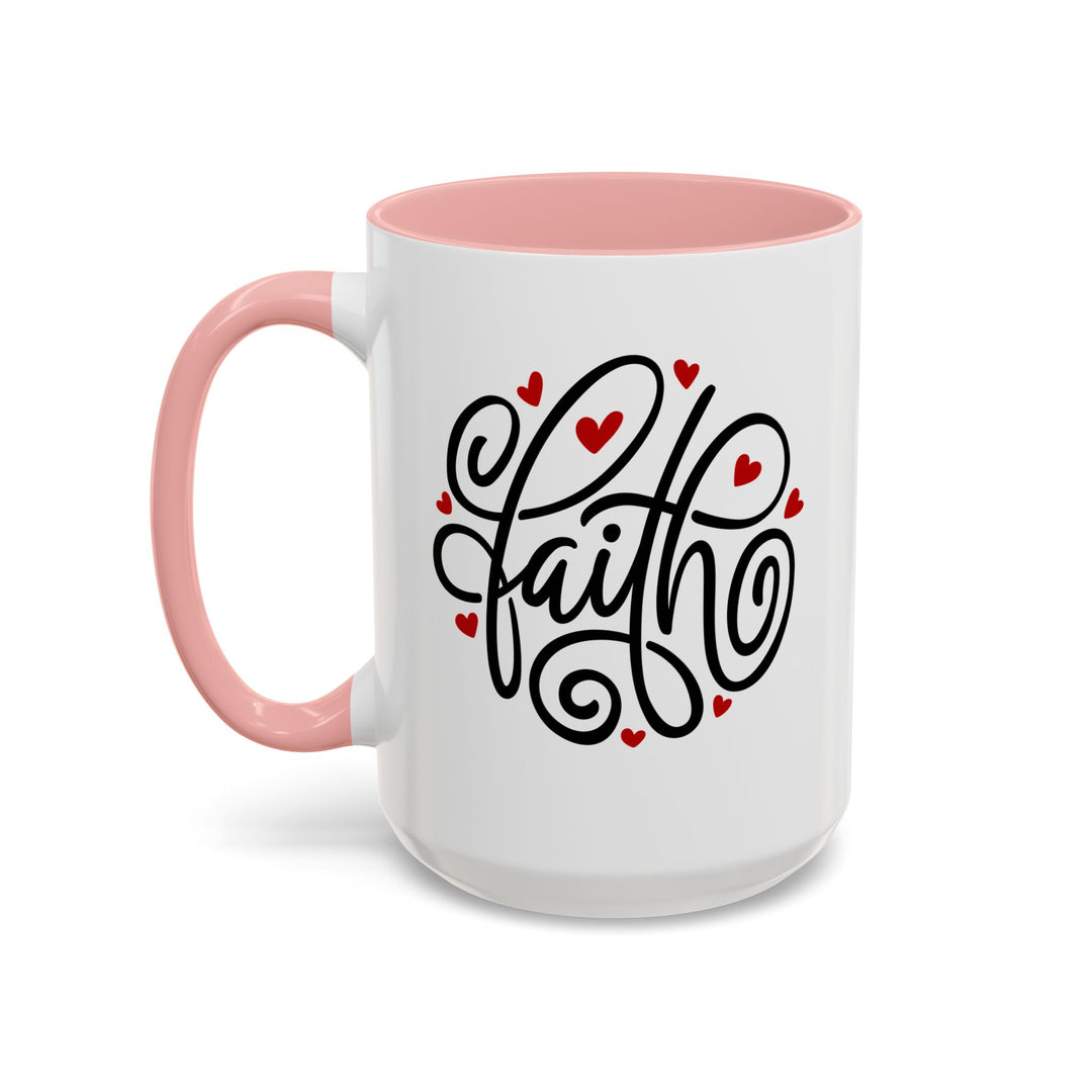 Faith Hearts - Accent Coffee Mug (11, 15oz)
