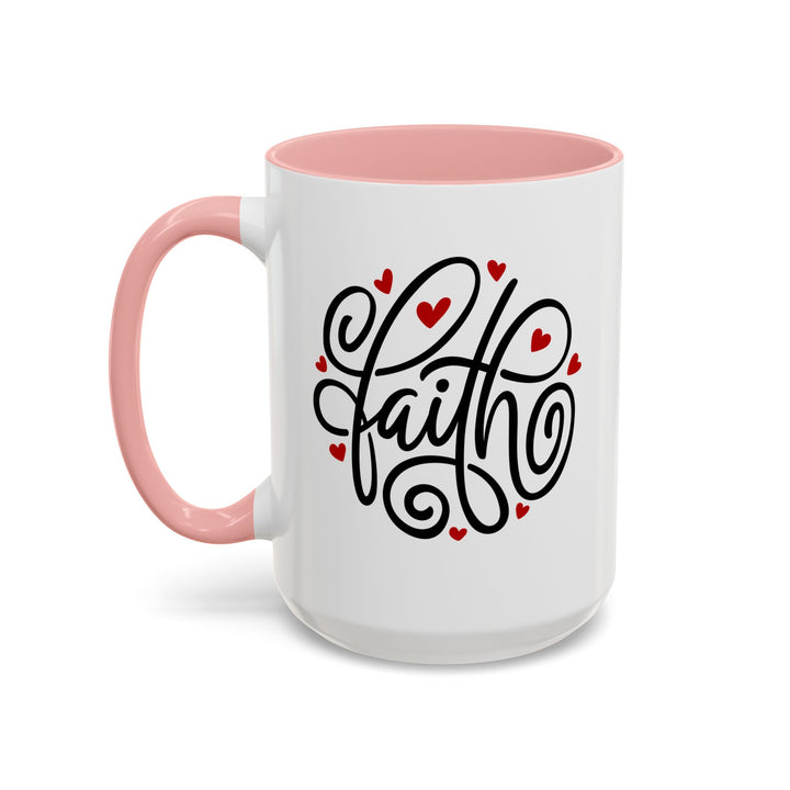 Faith Hearts - Accent Coffee Mug (11, 15oz)