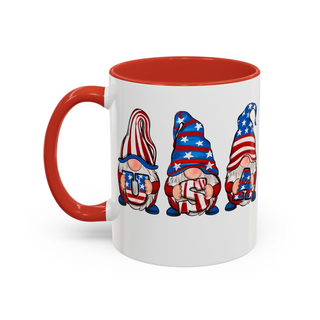 4th Of July Gnomes - Accent Coffee Mug (11, 15oz)