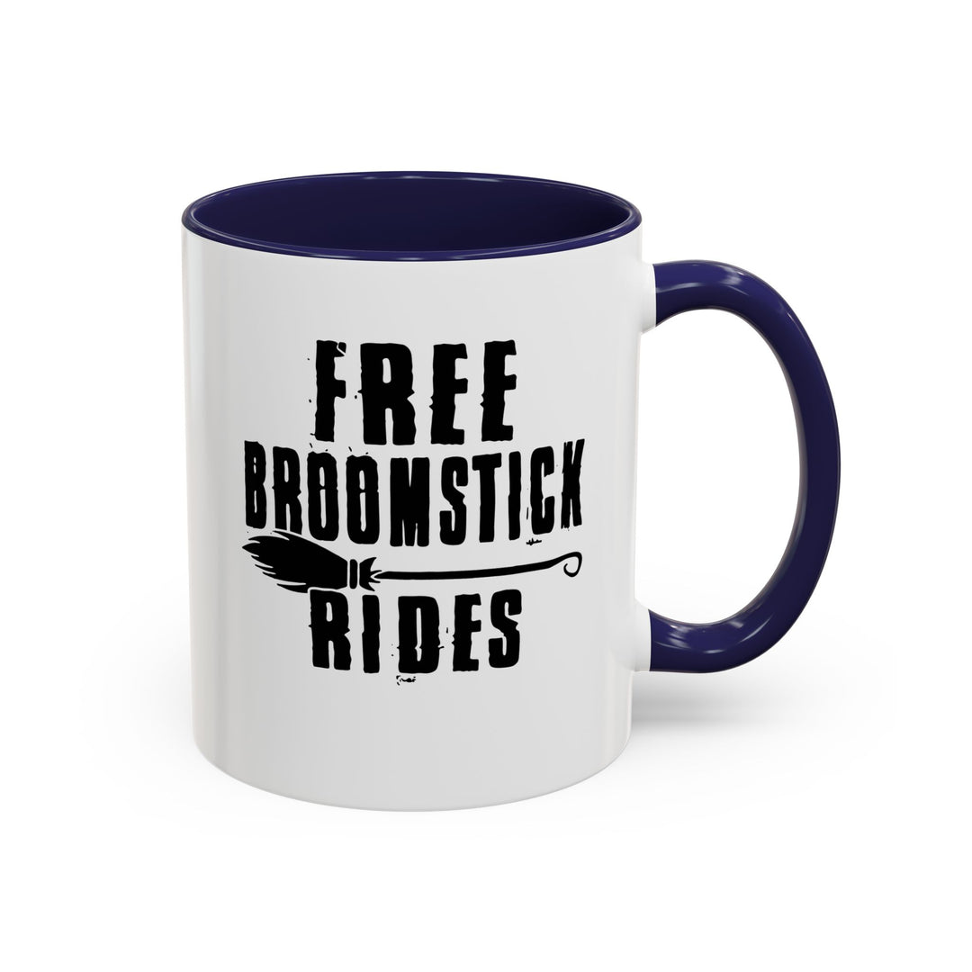 Free Broomstick Rides - Accent Coffee Mug (11, 15oz)