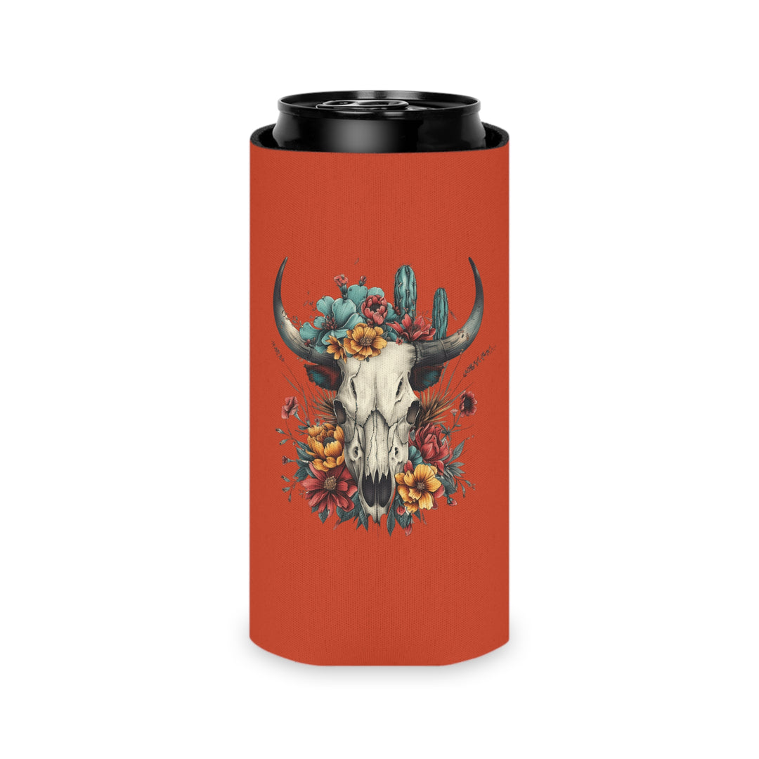 Bright And Flowery Skull - Can Cooler