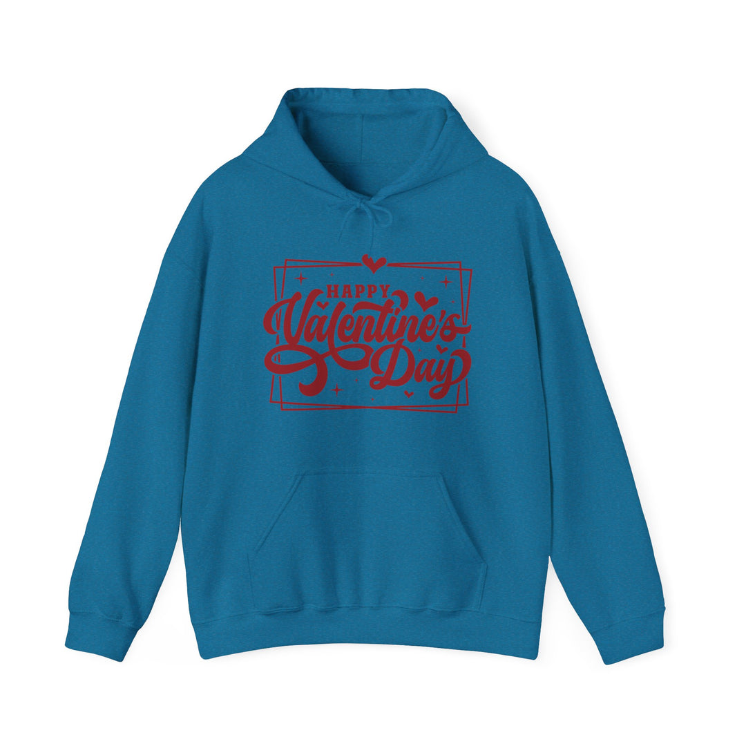Happy Valentine's Day W/Hearts - Unisex Heavy Blend™ Hooded Sweatshirt