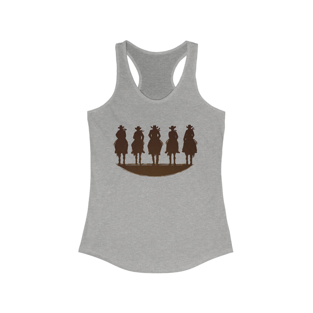 Cowboy Silhouette  - Women's Ideal Racerback Tank