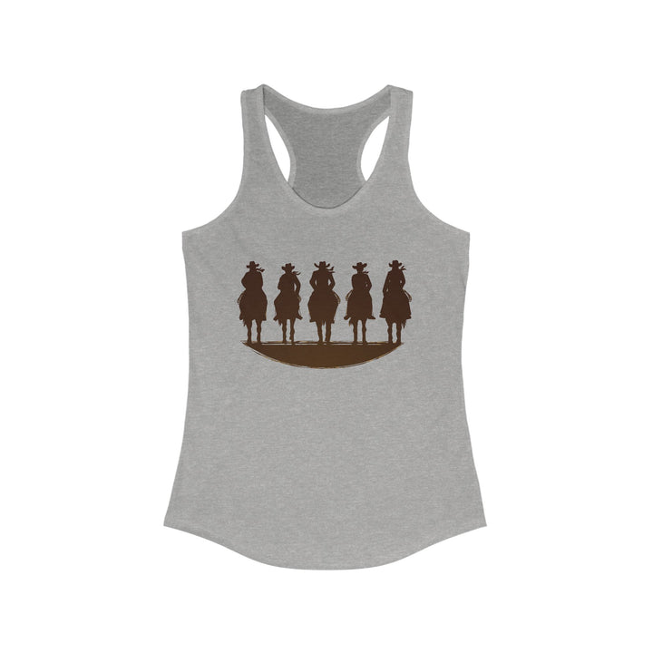 Cowboy Silhouette  - Women's Ideal Racerback Tank