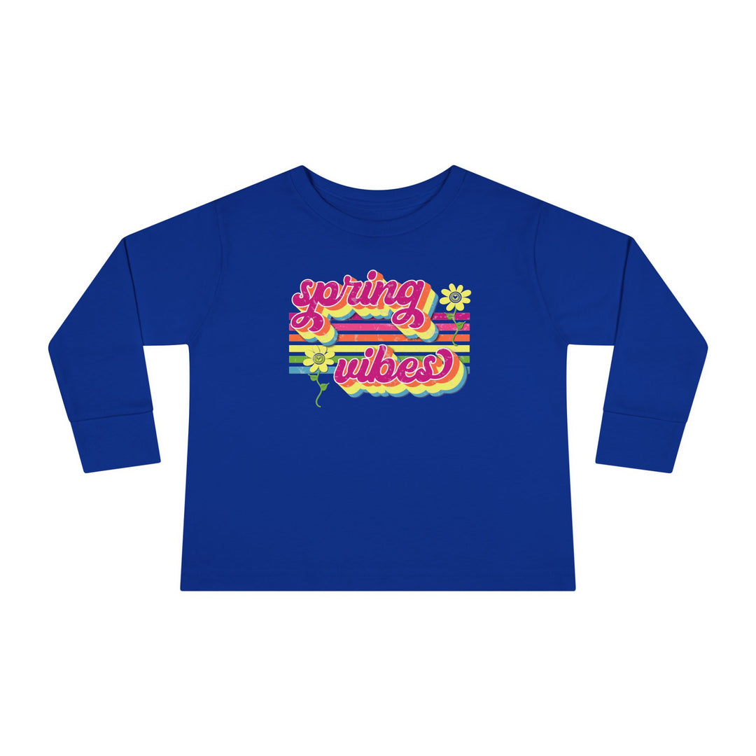 Spring Vibes Retro - Toddler Long Sleeve Tee