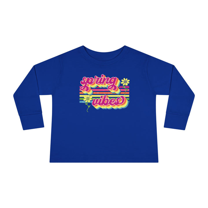 Spring Vibes Retro - Toddler Long Sleeve Tee