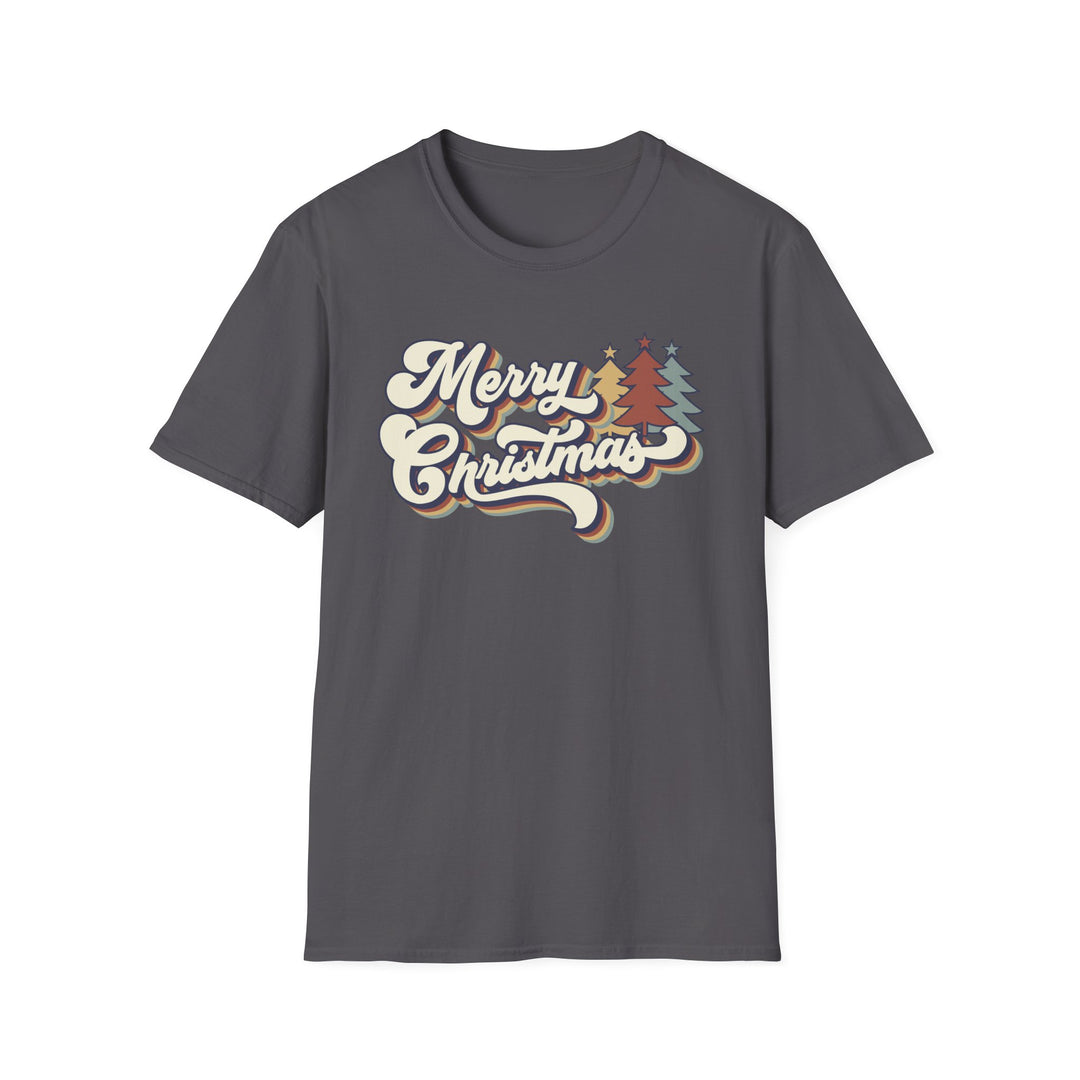 Retro Merry Christmas - Unisex Softstyle T-Shirt
