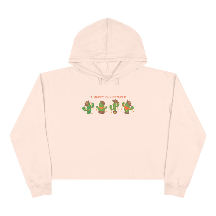 Merry Christmas Cactus - Crop Hoodie