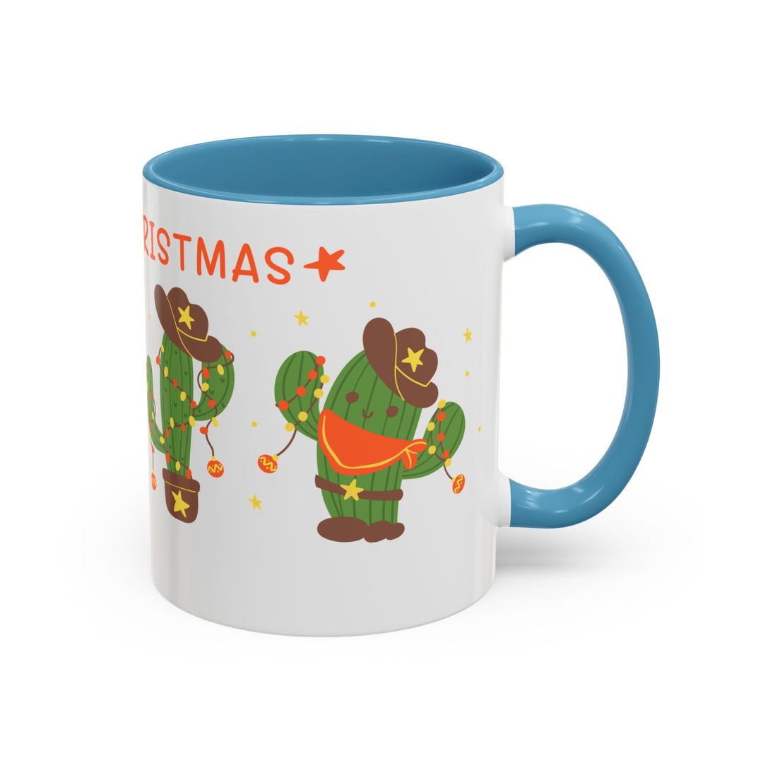 Merry Christmas Cactus -  Accent Coffee Mug (11, 15oz)