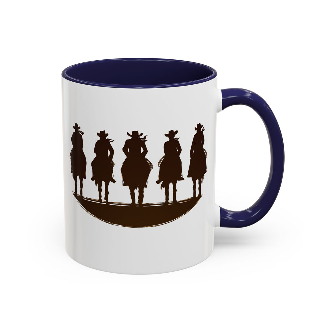 Cowboy Silhouette - Accent Coffee Mug (11, 15oz)