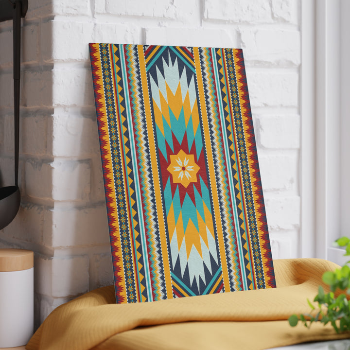 Gold Aztec  - Glass Cutting Board