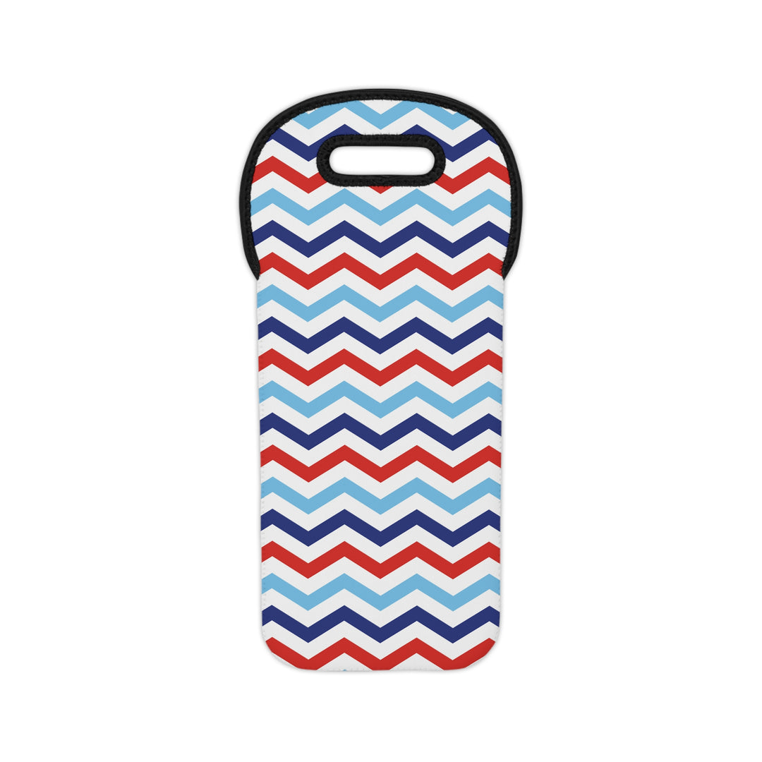 Patriotic Chevron - Wine Tote Bag