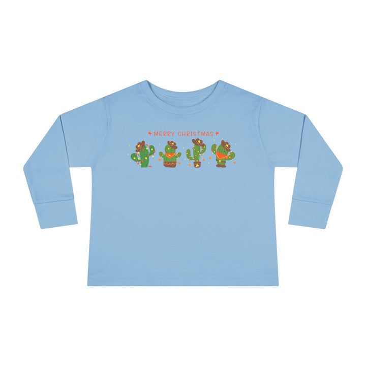 Merry Christmas Cactus - Toddler Long Sleeve Tee