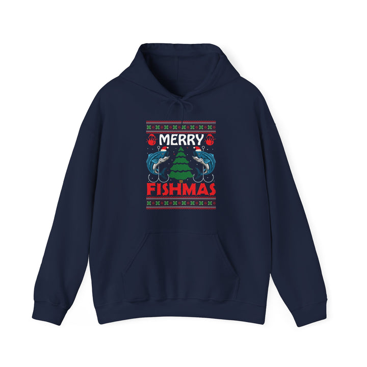 Merry Fishmas - Unisex Heavy Blend™ Hooded Sweatshirt