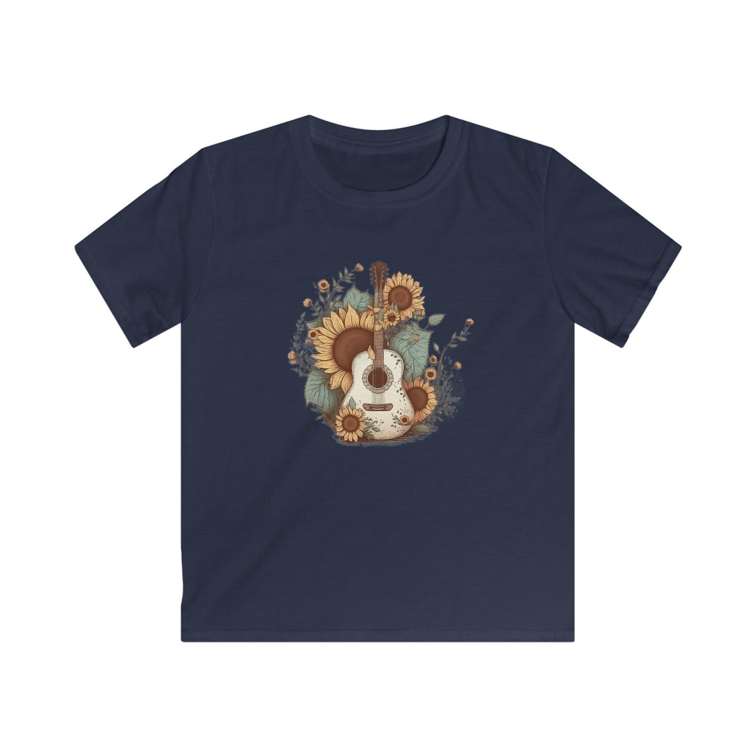 Sunflower Guitar - Kids Softstyle Tee