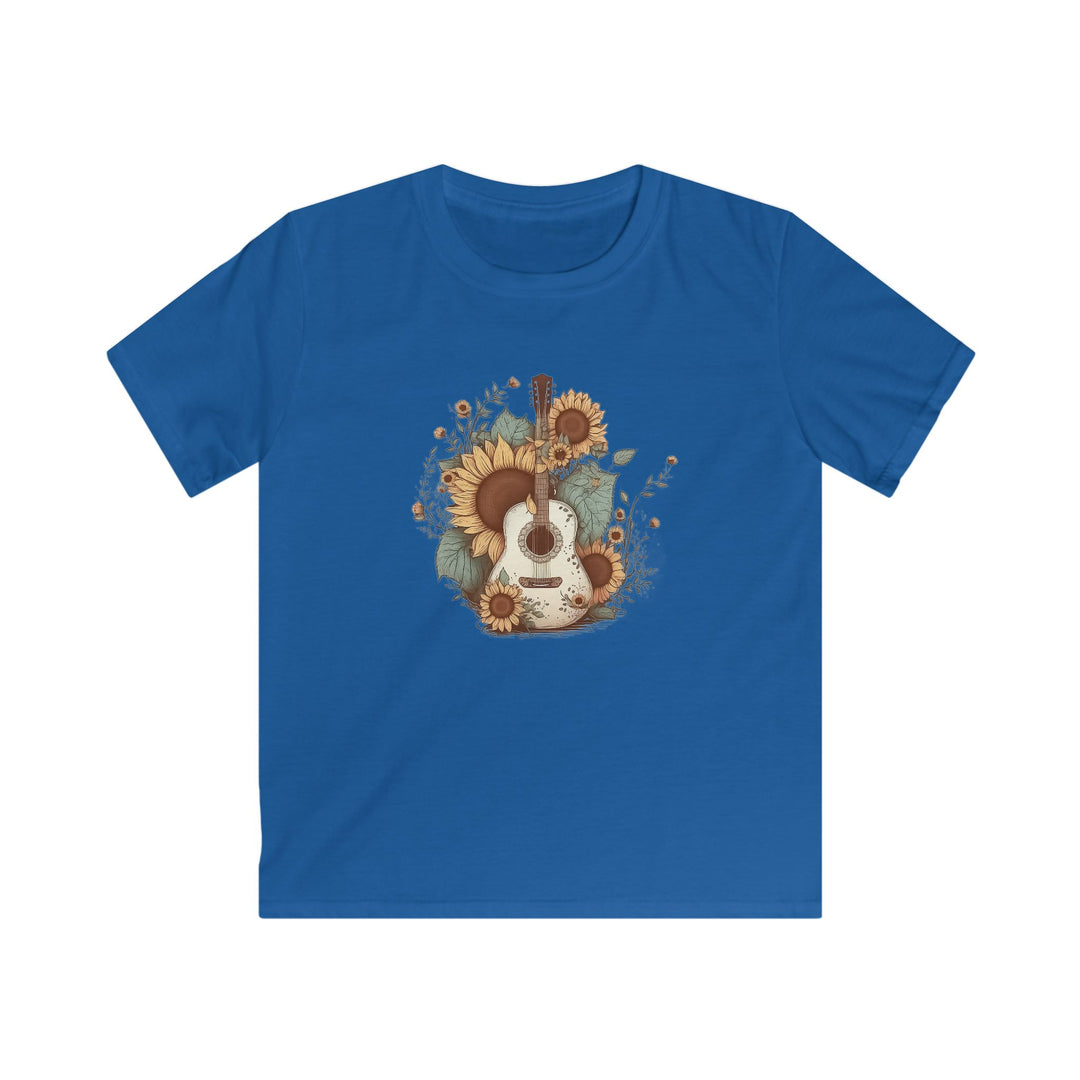 Sunflower Guitar - Kids Softstyle Tee