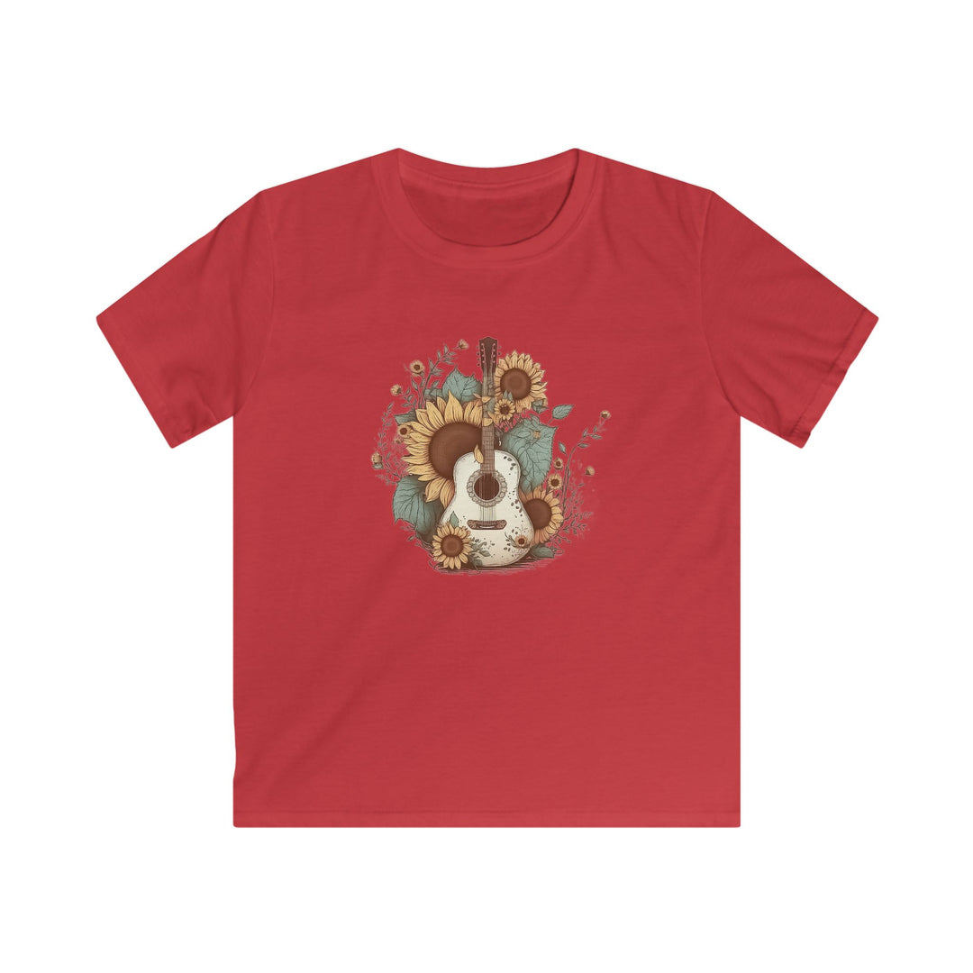 Sunflower Guitar - Kids Softstyle Tee