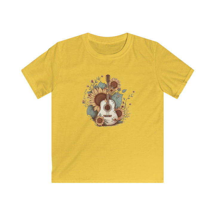 Sunflower Guitar - Kids Softstyle Tee