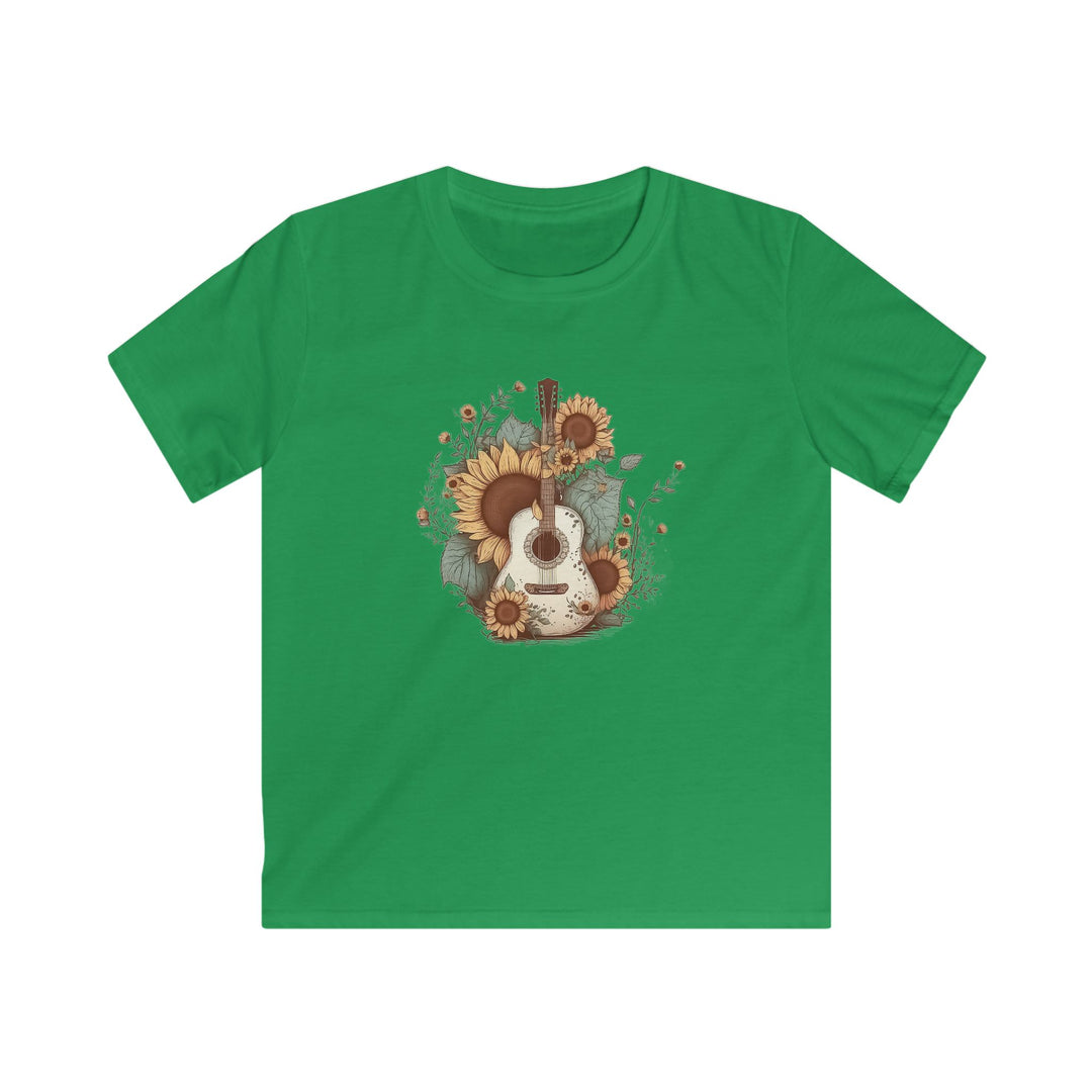 Sunflower Guitar - Kids Softstyle Tee