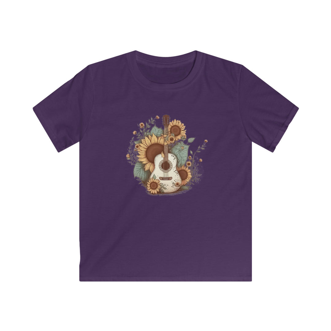 Sunflower Guitar - Kids Softstyle Tee