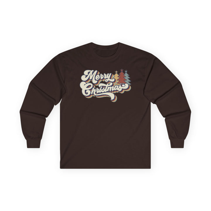 Retro Merry Christmas - Unisex Ultra Cotton Long Sleeve Tee