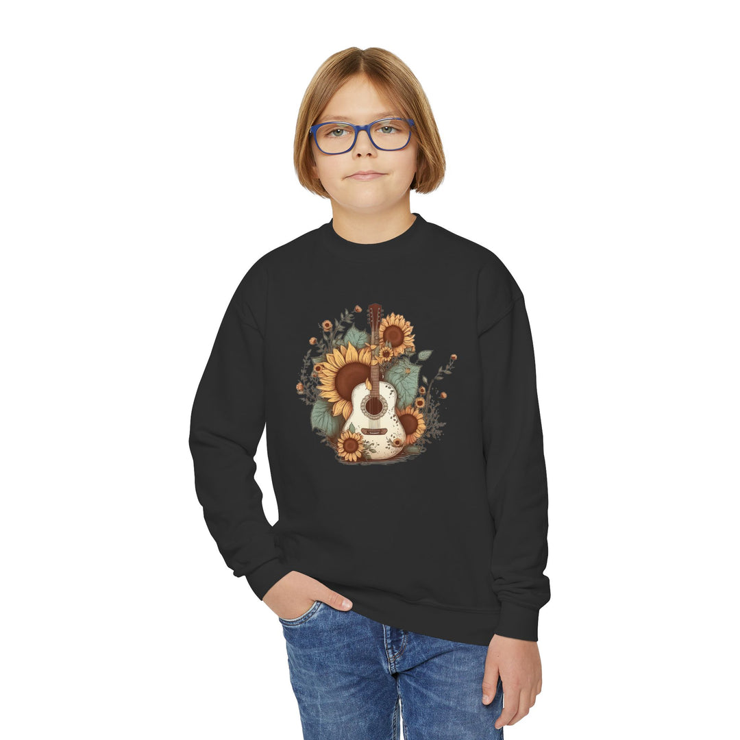 Sunflower Guitar - Youth Crewneck Sweatshirt