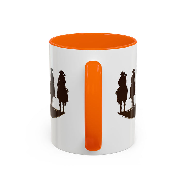 Cowboy Silhouette - Accent Coffee Mug (11, 15oz)