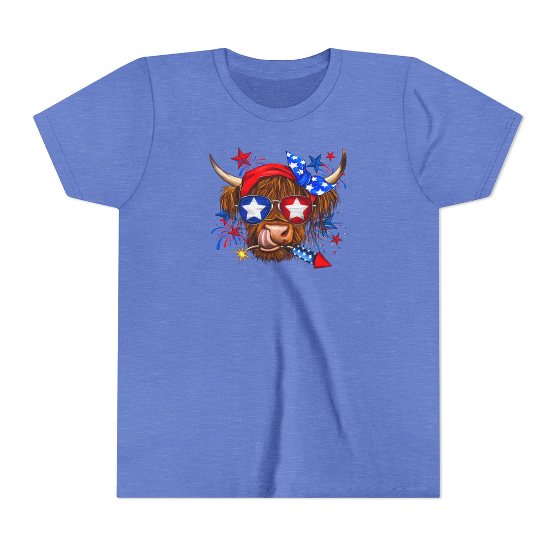 4th Of July Cow - Youth Short Sleeve Tee