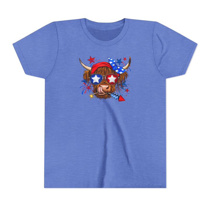 4th Of July Cow - Youth Short Sleeve Tee