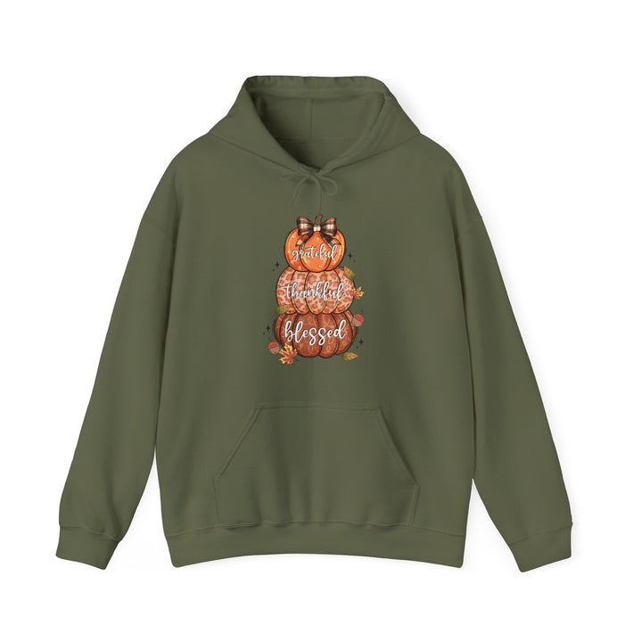 Grateful Thankful Blessed Pumpkins - Unisex Heavy Blend™ Hooded Sweatshirt