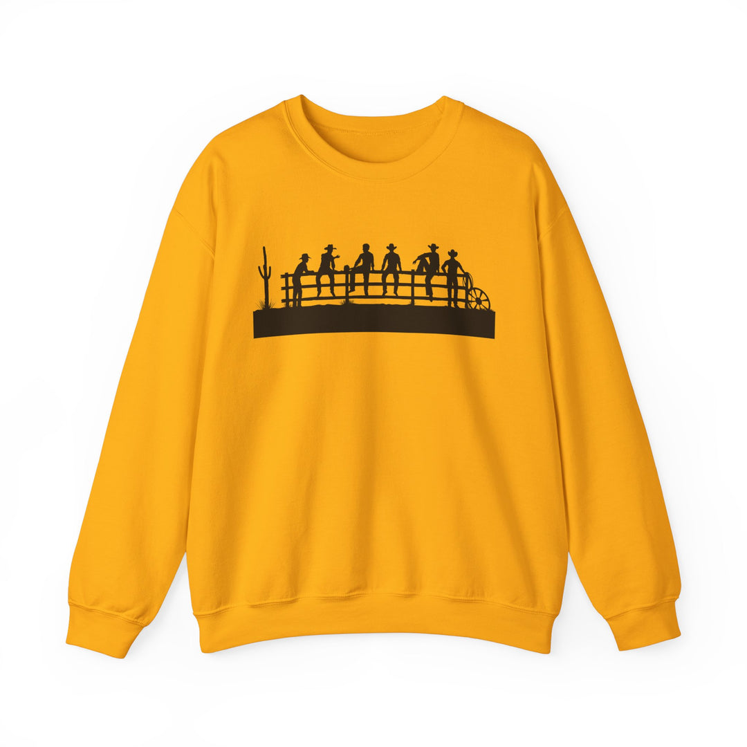 Cowboys On Fence Silhouette - Unisex Heavy Blend™ Crewneck Sweatshirt