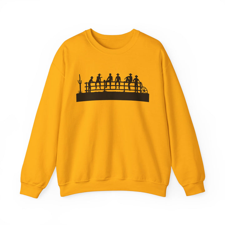 Cowboys On Fence Silhouette - Unisex Heavy Blend™ Crewneck Sweatshirt