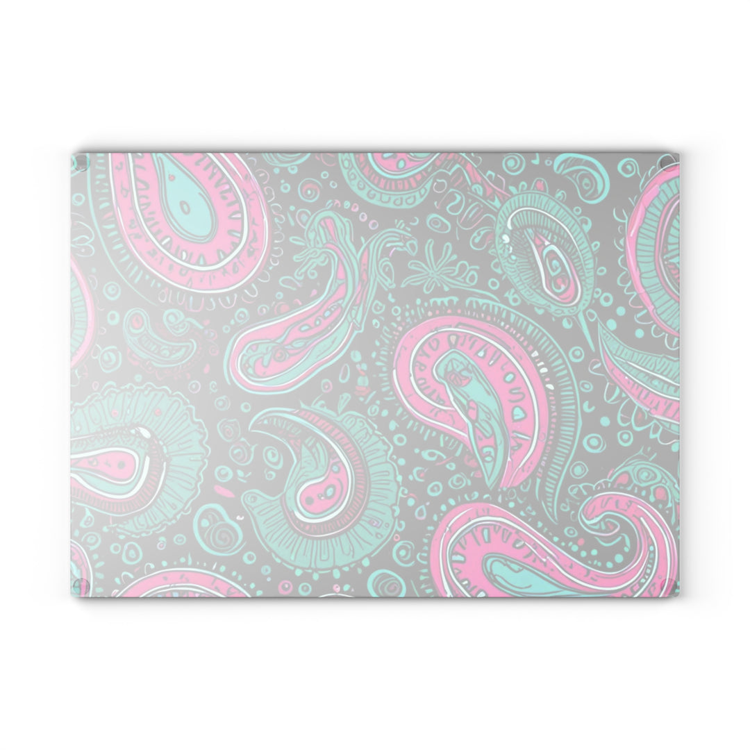 Paisley Print - Glass Cutting Board