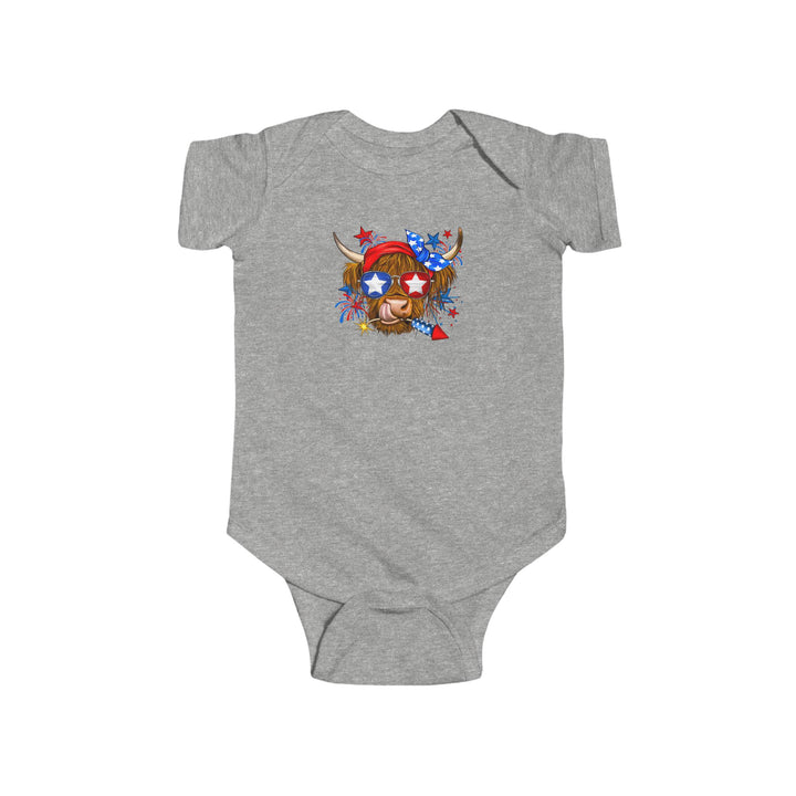 4th Of July Cow - Infant Fine Jersey Bodysuit